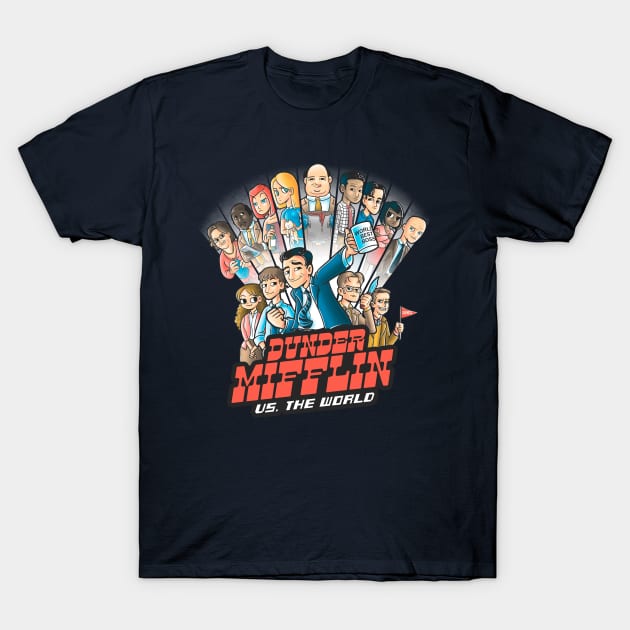 Dunder Mifflin vs the world T-Shirt by Cromanart